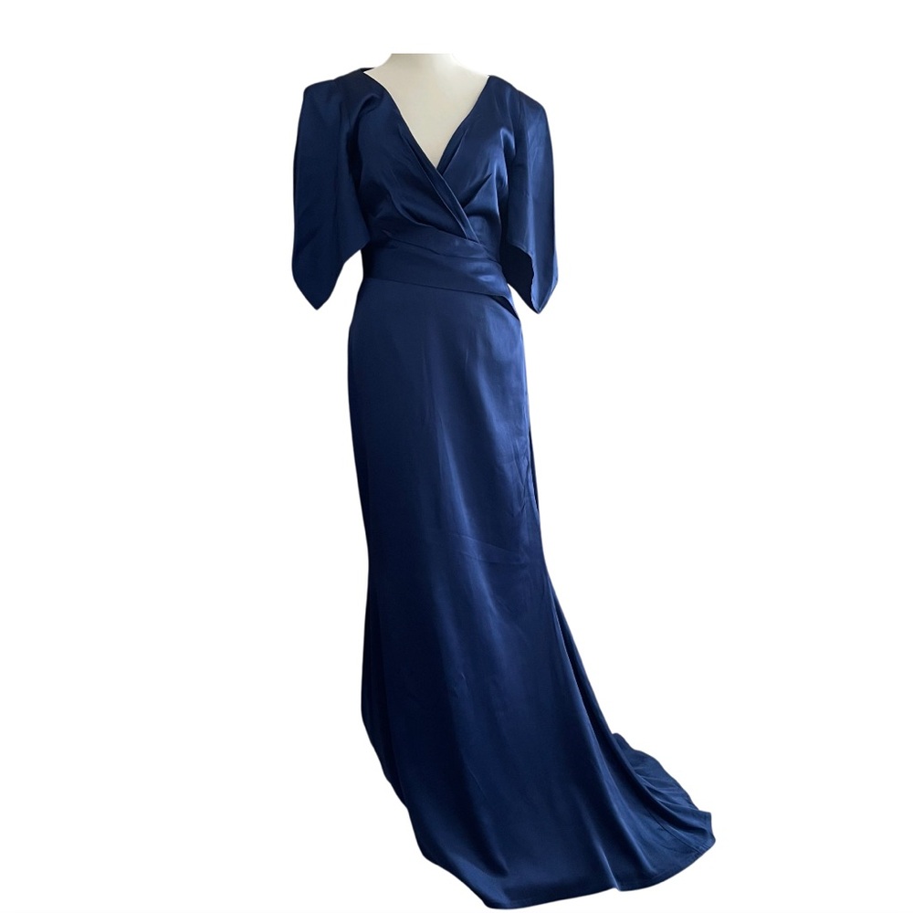 TALBOT‎ RUNHOF Tulip-Sleeve Satin Gown - Picture 2 of 16
